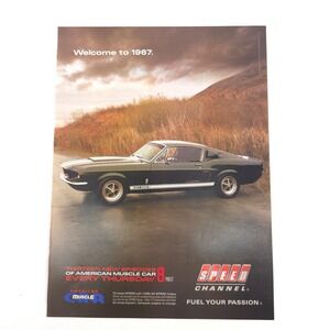 1967 Shelby GT500 Print Ad SPEED Channel Mustang Garage Wall Art Poster